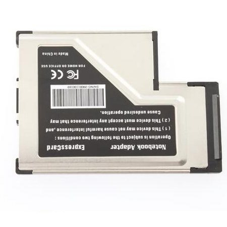 Express Card Expresscard 54mm to USB 3.0 x 2 Port Adapter Adaptore