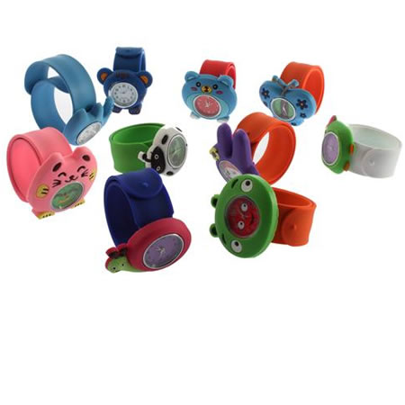 Animal Slap Snap On Silicone Wrist Watch Boys Girls Children Kids Gift Fashion