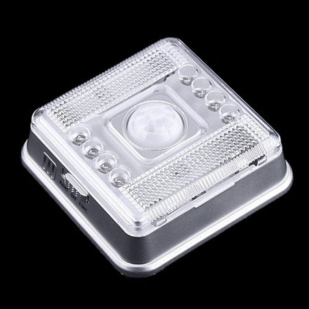 8 LED Light PIR Auto Sensor Motion Detector AA Battery