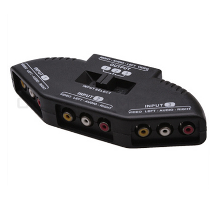 AV Audio Video RCA 3 Way Switch Switcher Splitter AV Audio Video RCA 3 Way Switch Switcher Splitter